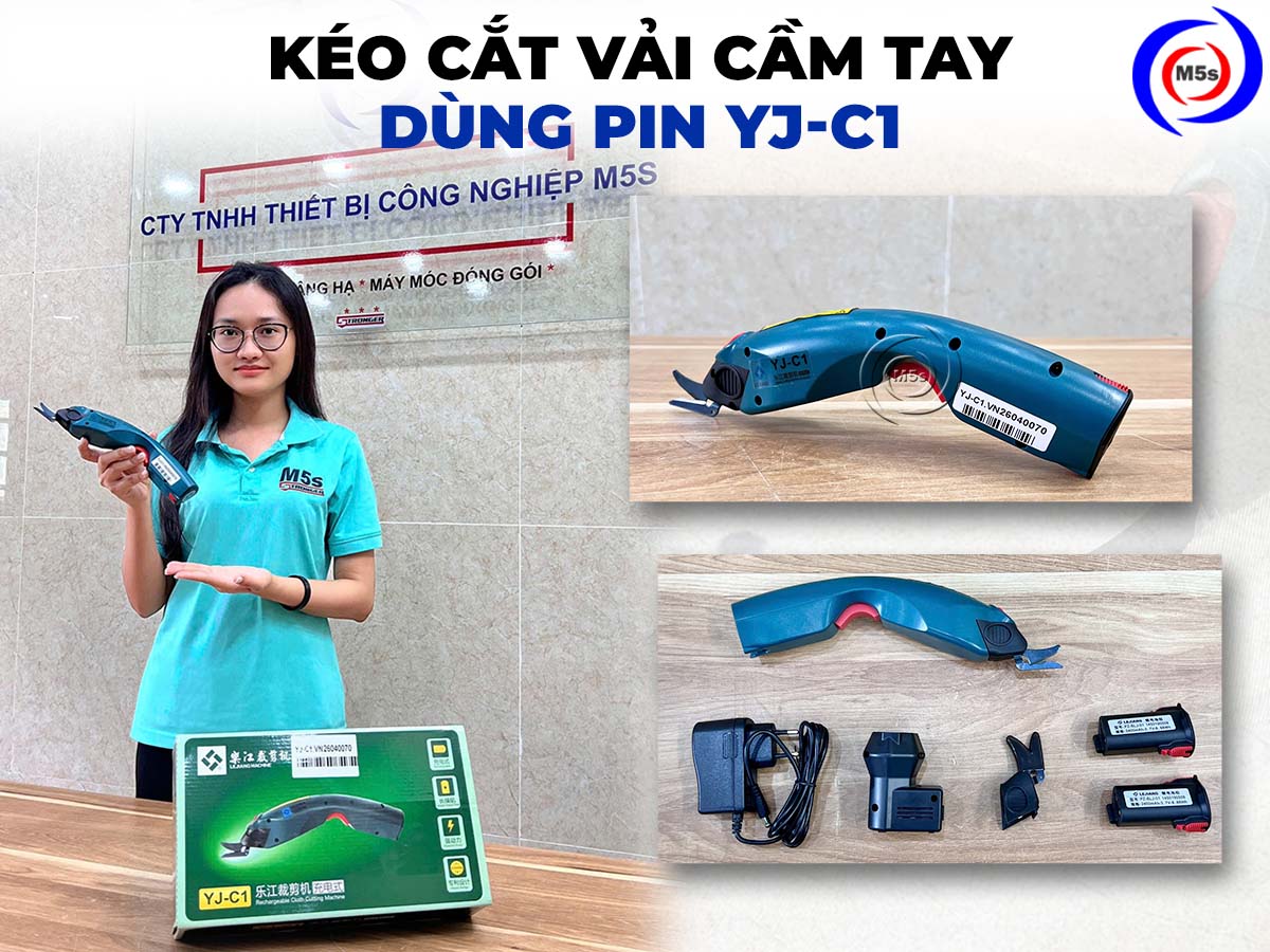 kéo cắt vải dùng pin cầm tay YJ-C1 kéo cắt vải dùng pin cầm tay YJ-C1