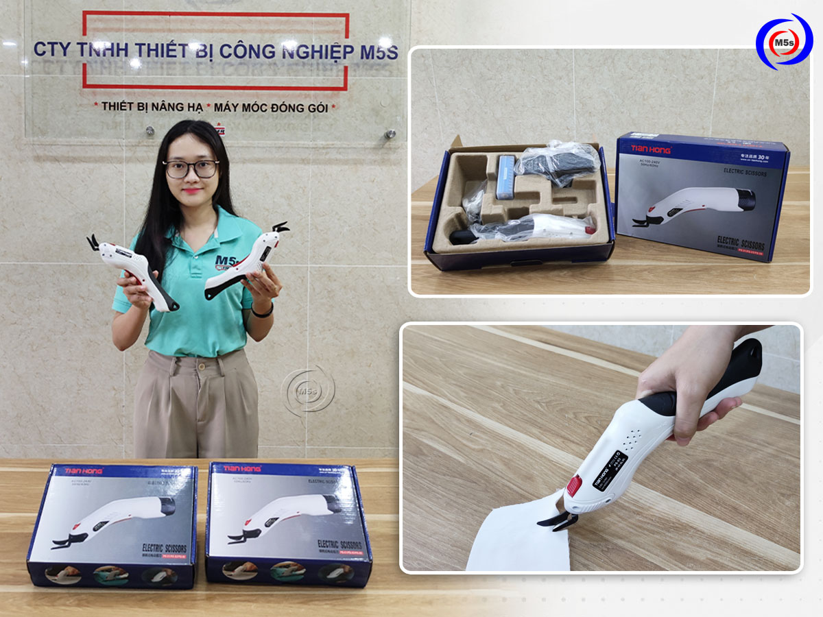 kéo cắt vải pin cầm tay ST-03 tại công ty M5s
