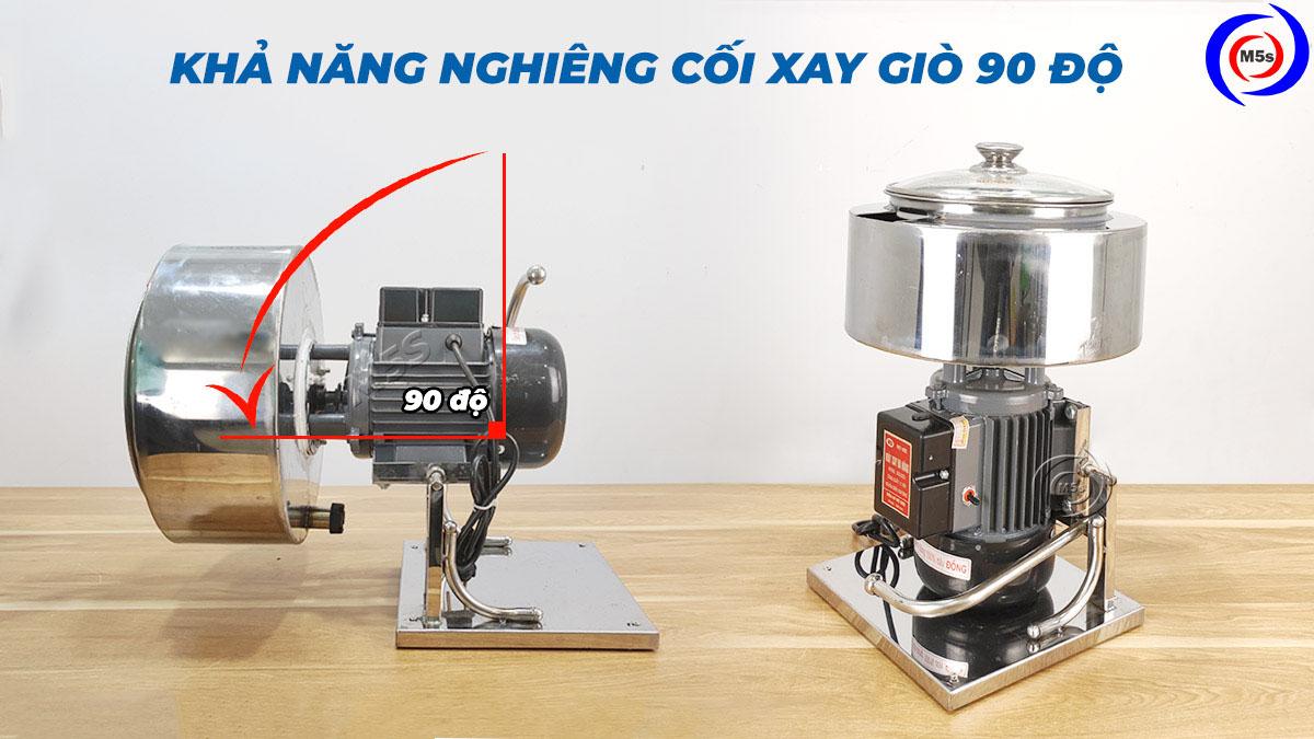 Khả năng nghiêng cối xay giò 90 độ
