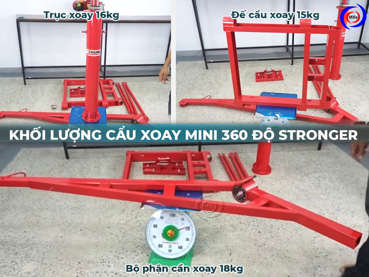 Khối lượng của cẩu xoay 360 độ Stronger