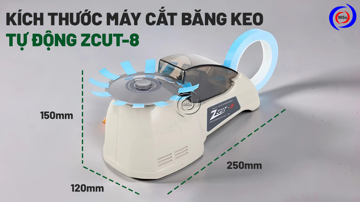 kích thước máy cắt băng keo tự động ZCUT-8 kích thước máy cắt băng keo tự động ZCUT-8