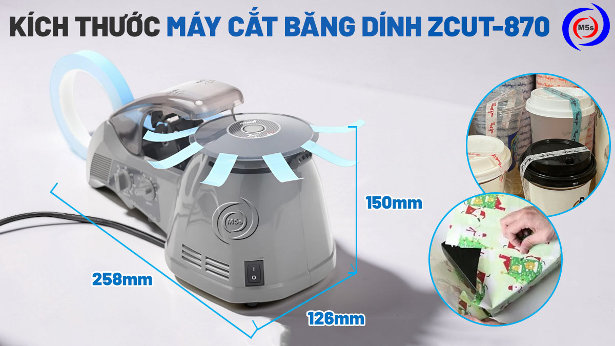 kích thước máy cắt băng dính ZCUT-870 kích thước máy cắt băng dính ZCUT-870