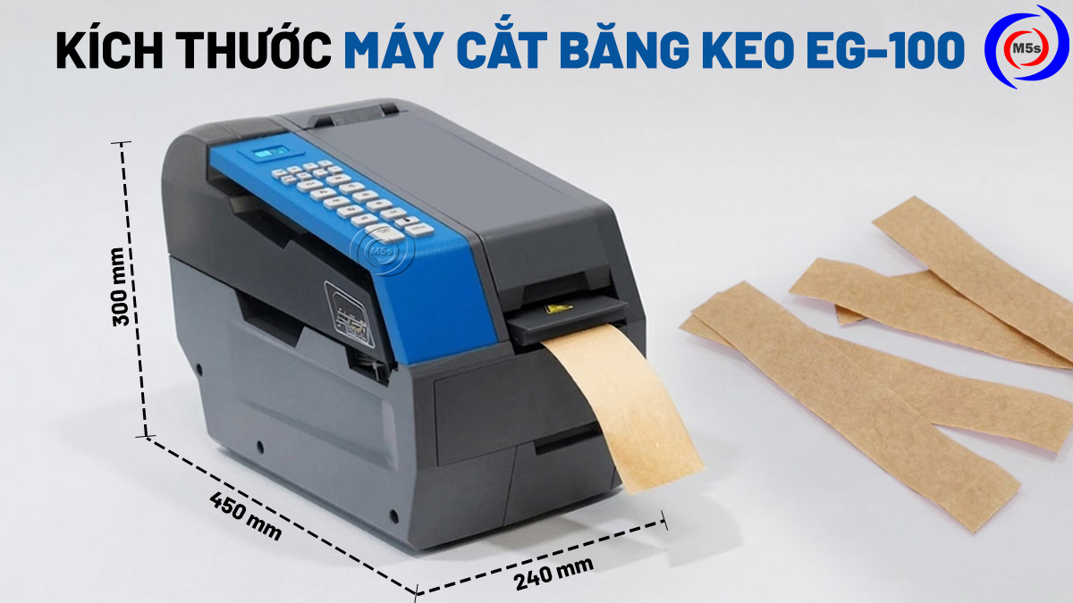 kích thước máy cắt băng keo EG-100