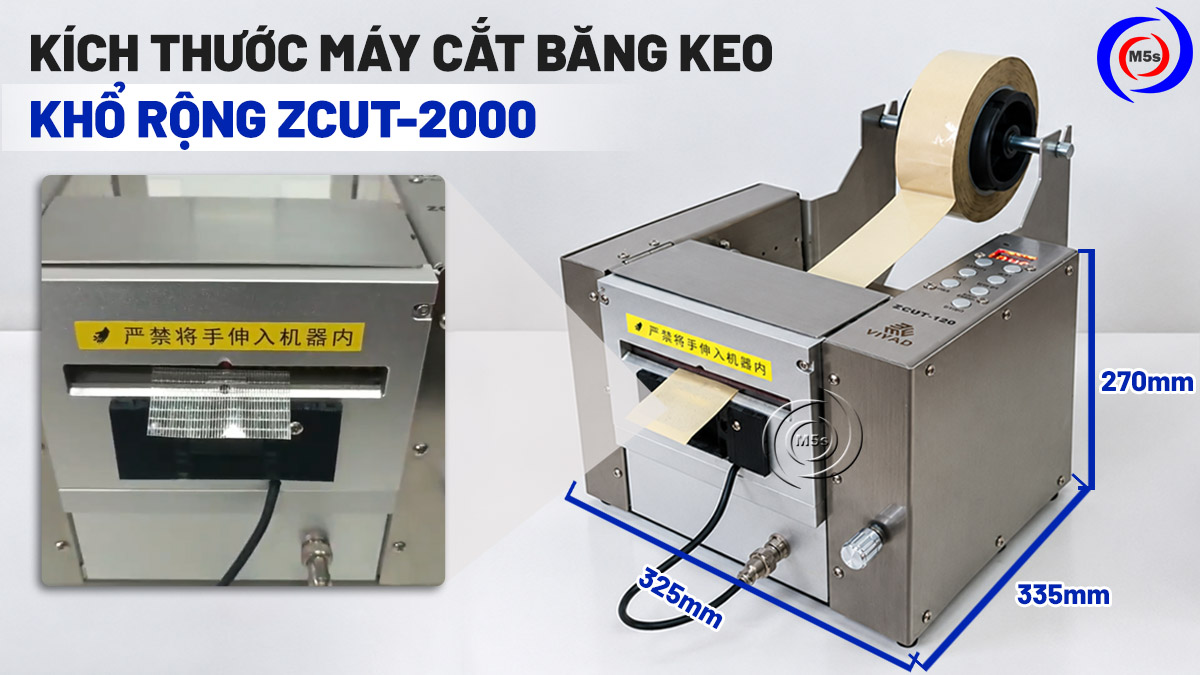 kích thước máy cắt băng keo khổ rộng ZCUT-2000 kích thước máy cắt băng keo khổ rộng ZCUT-2000
