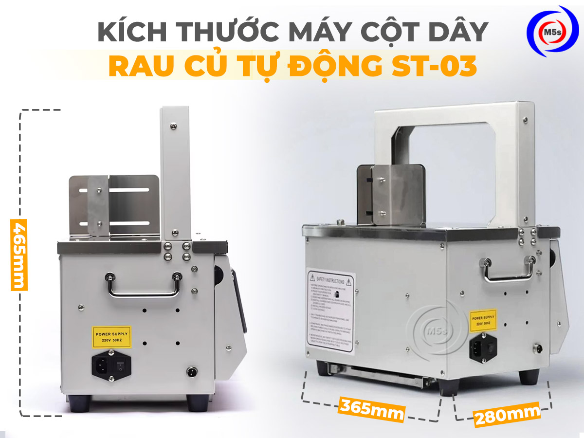 Kích thước máy cột dây rau củ tự động ST-03