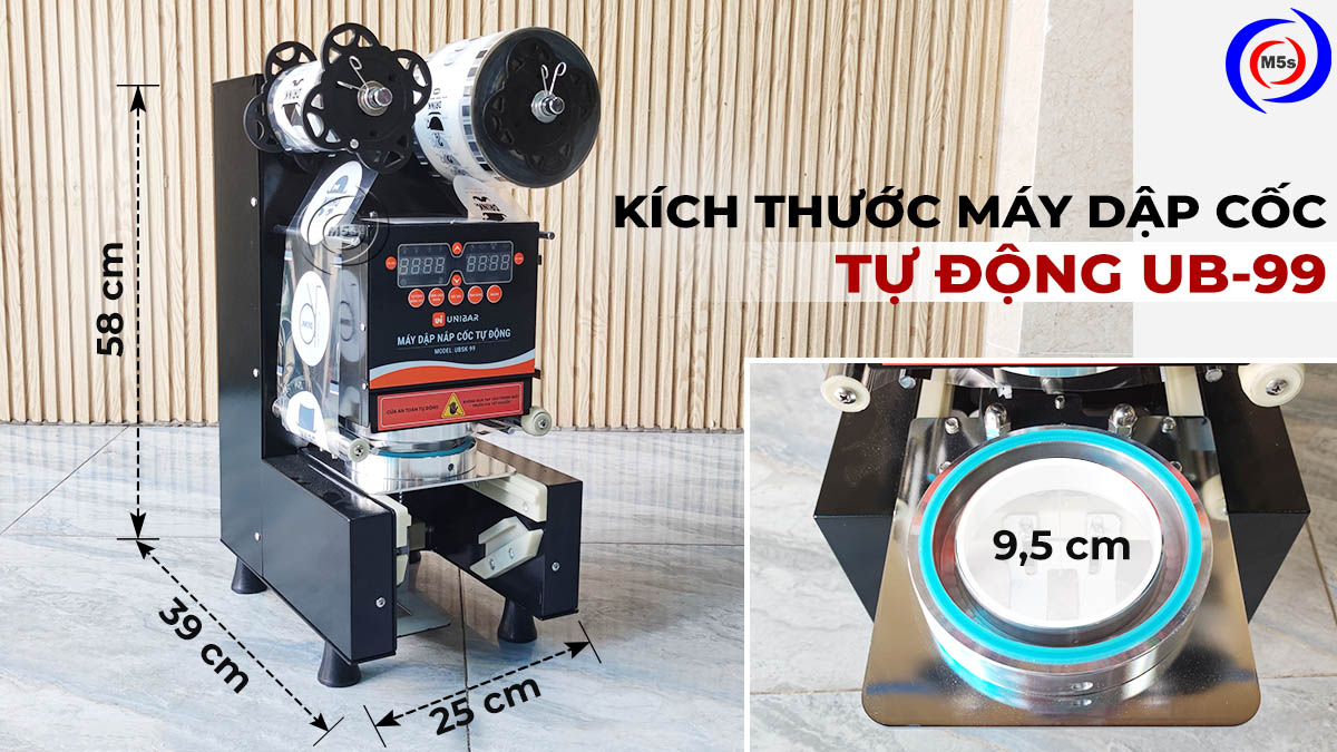 Kích thước máy dập cốc tự động UB-99