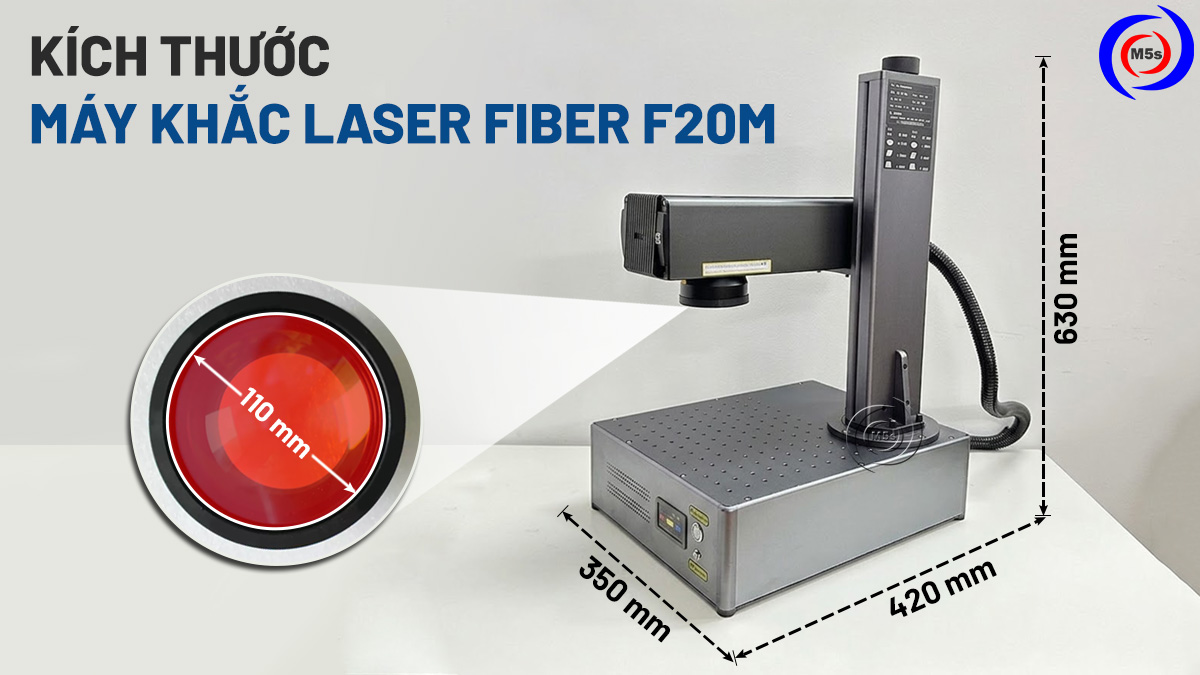 Kích thước máy khắc laser fiber f20m