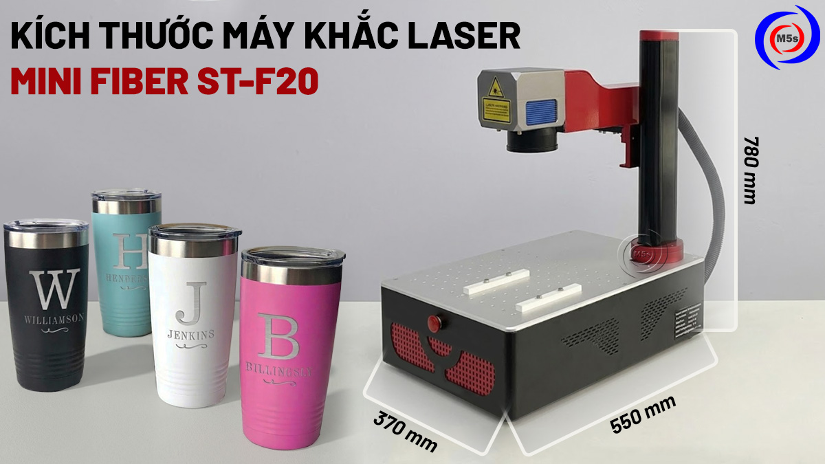 Kích thước máy khắc laser mini fiber ST-F20