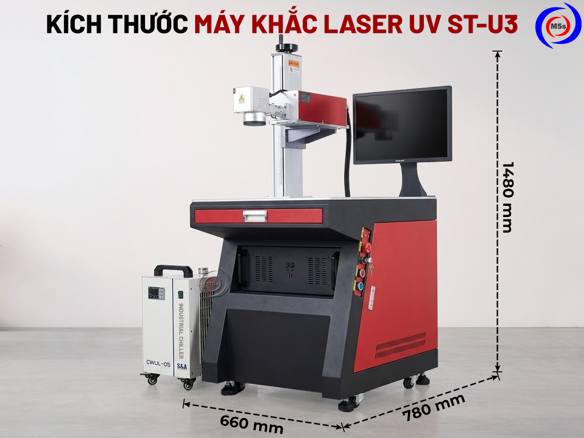Kích thước máy khắc laser UV ST-U3 Kích thước máy khắc laser UV ST-U3