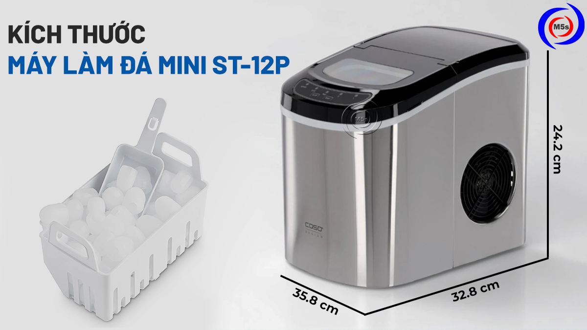 Kích thước máy làm đá mini ST-12P Kích thước máy làm đá mini ST-12P