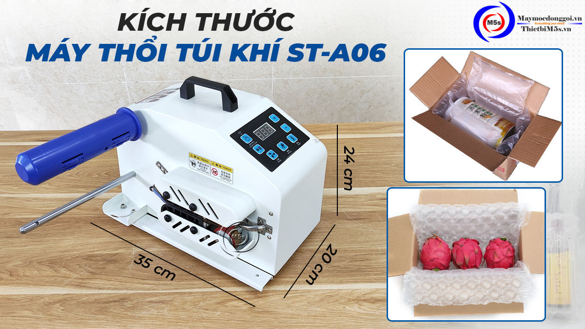 Kích thước máy thổi túi khí ST-A06