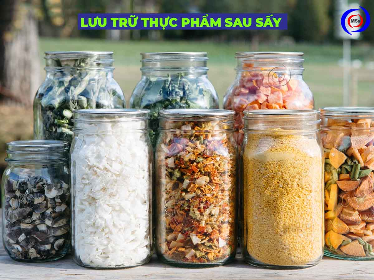 Lưu trữ thực phẩm sau khi sấy xong