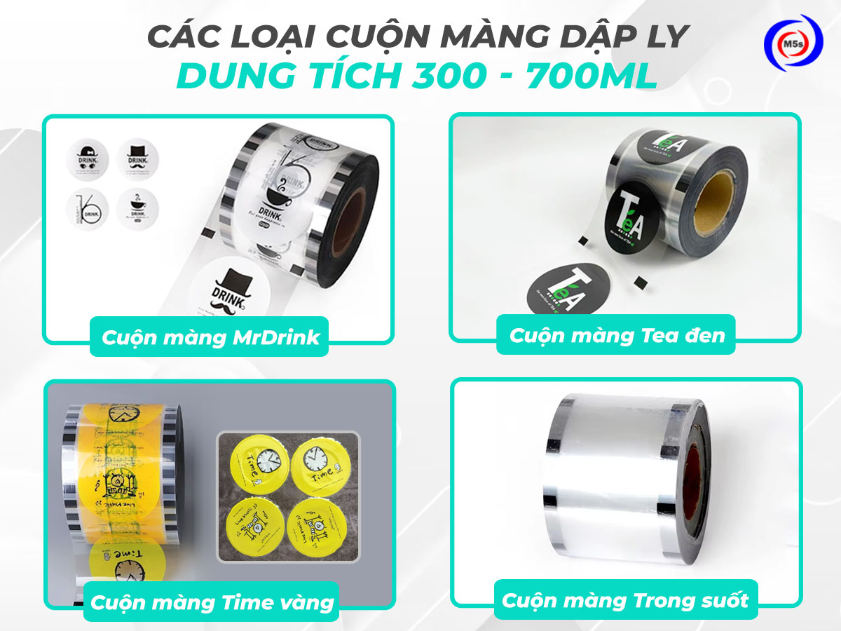 Cuộn màng ép ly nhựa (dung tích 300 - 700ml) Cuộn màng ép ly nhựa (dung tích 300 - 700ml)