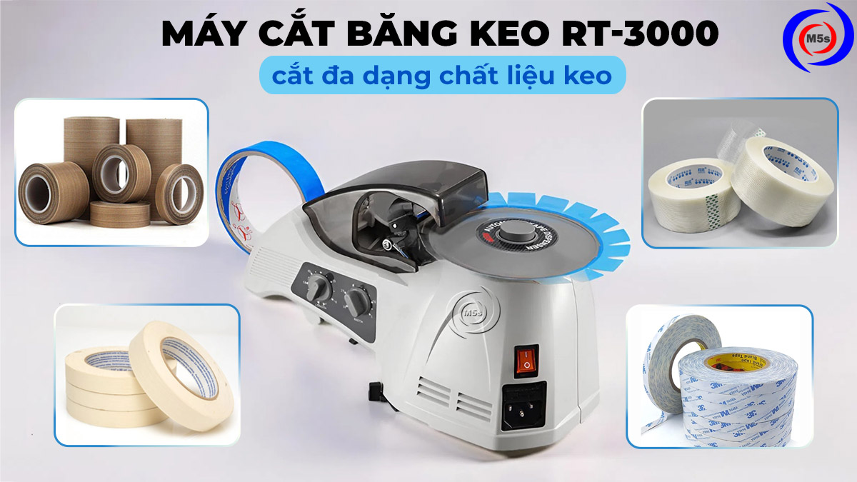 máy cắt băng keo RT-3000 xử lý đa dạng chất liệu