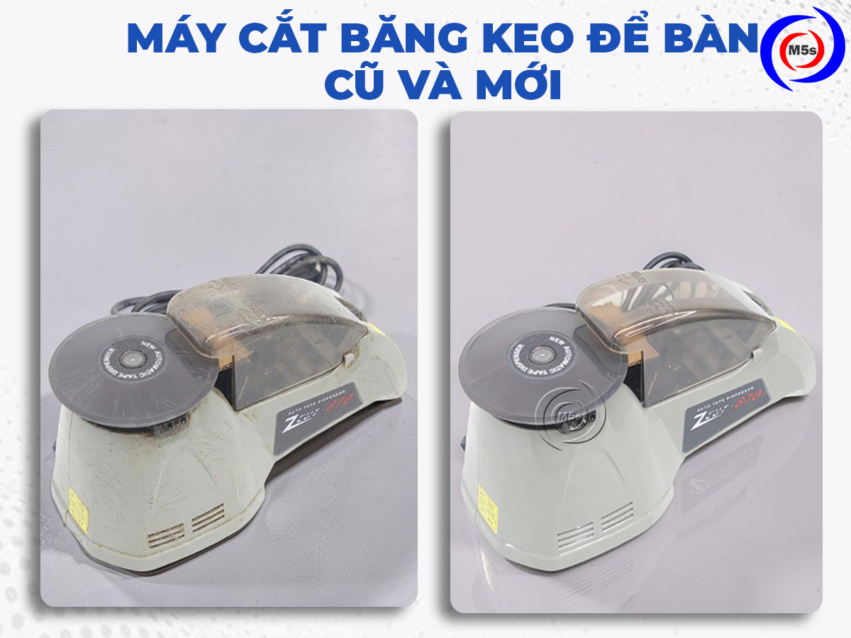 máy cắt băng keo để bàn cũ và mới
