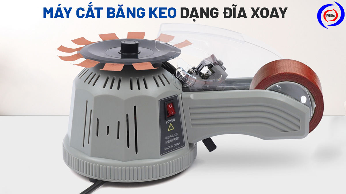 máy cắt băng keo dạng đĩa xoay 