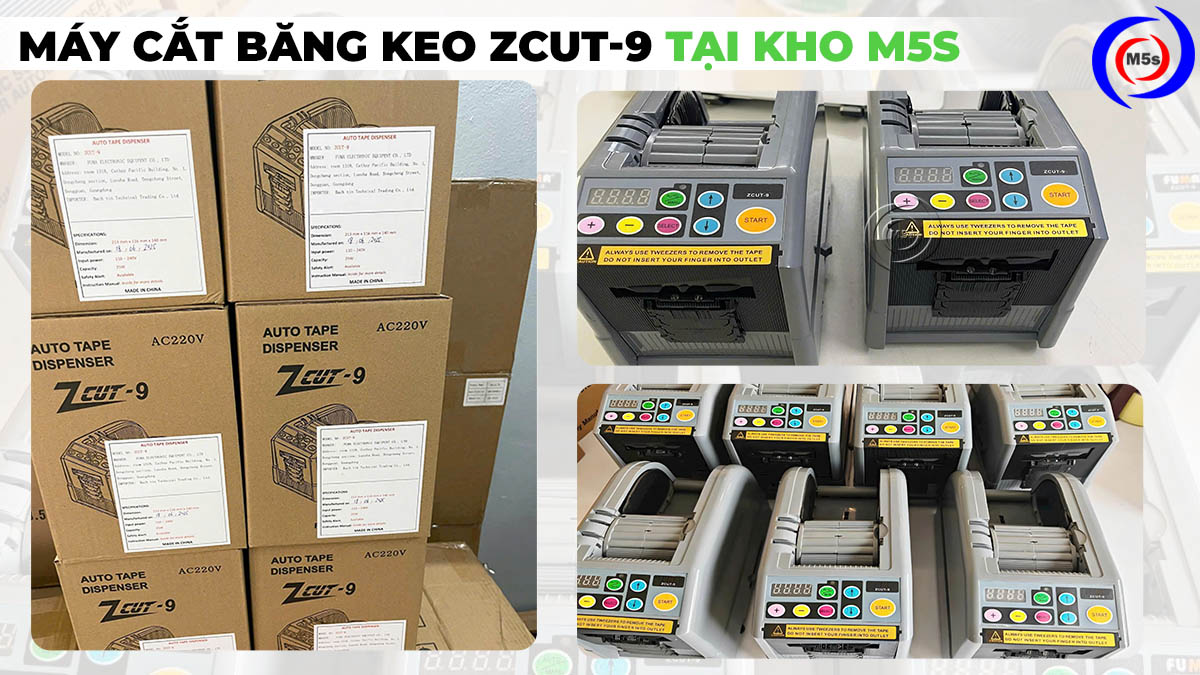 máy cắt băng keo ZCUT-9 tại kho M5s