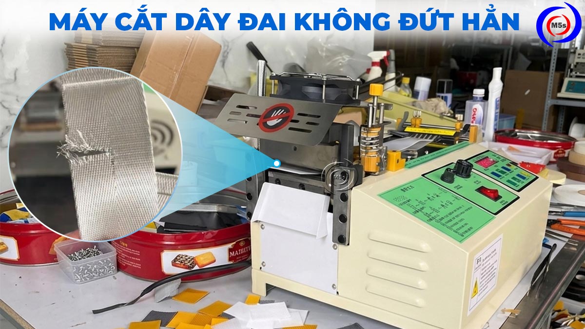 máy cắt dây đai không đứt hẳn