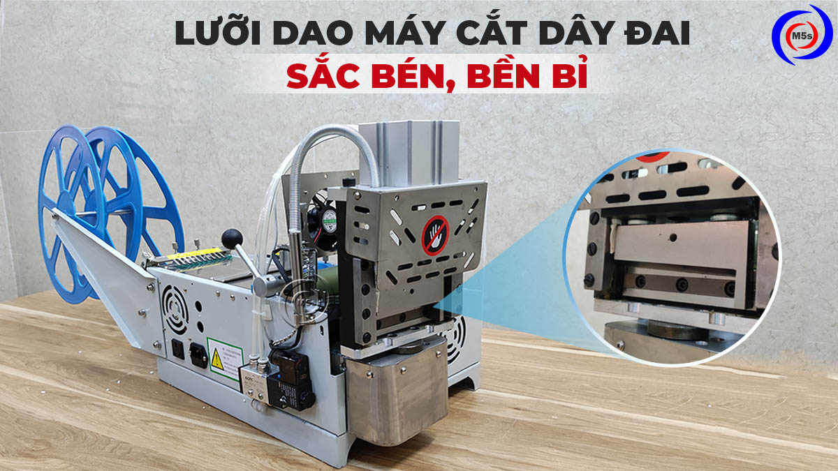máy cắt dây đai nhiệt với lưỡi dao sắc bén