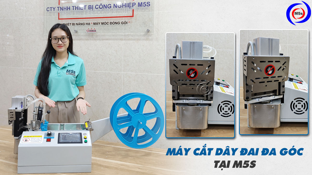 máy cắt dây đai xéo góc tự động ST-102L tại M5s