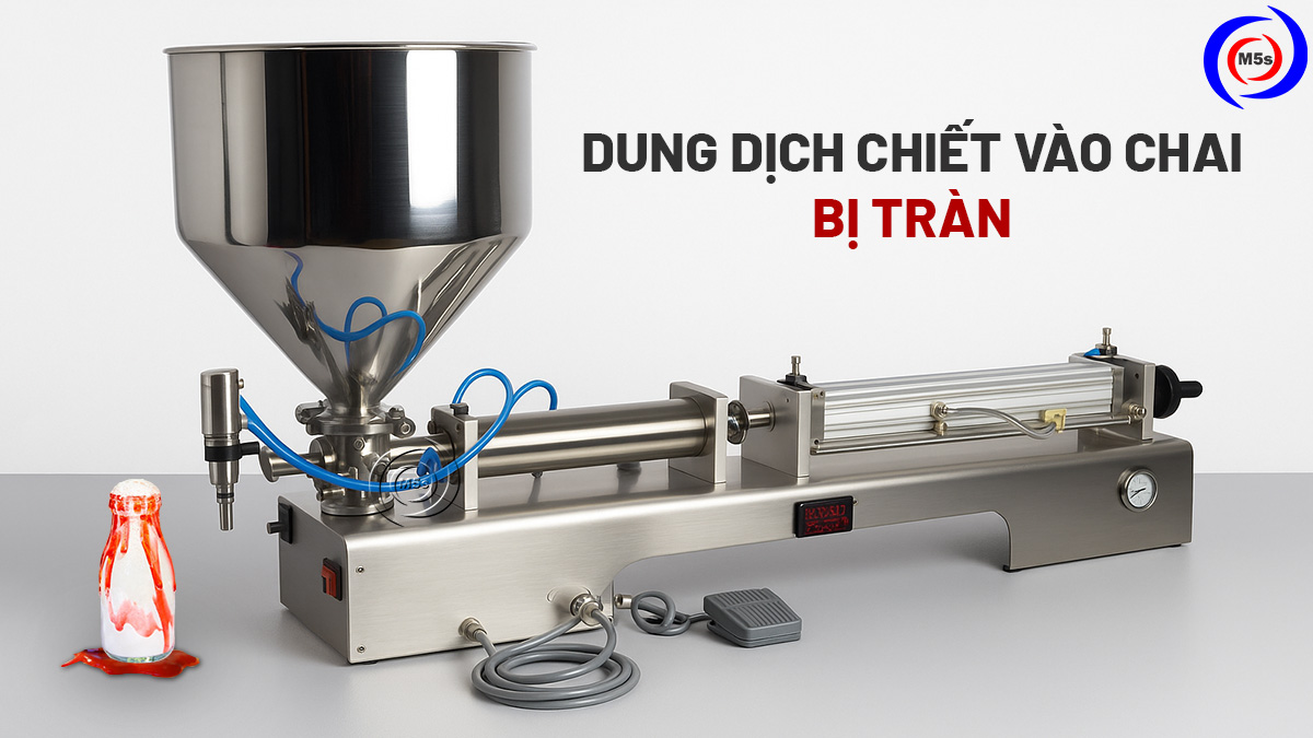 Dung dịch chiết vào chai lọ bị tràn