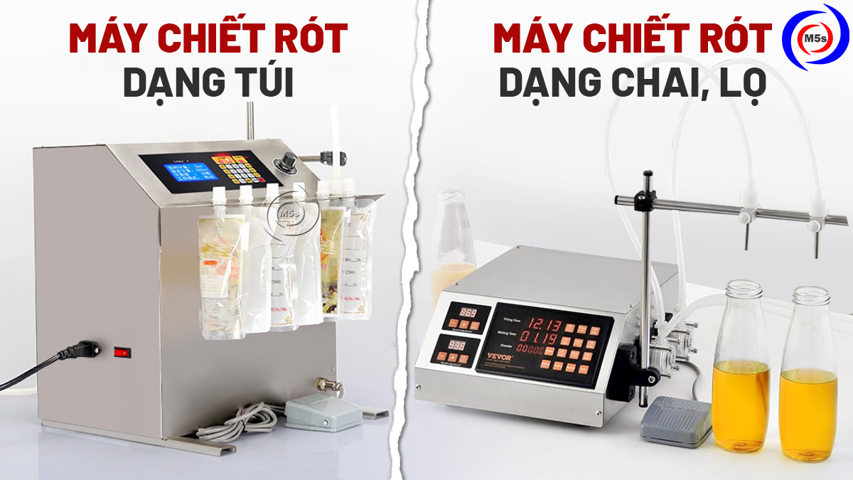 Máy chiết rót dạng túi và dạng chai lọ