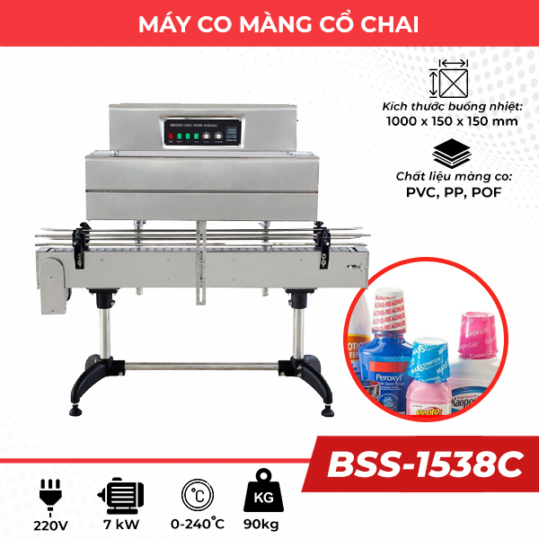 Máy co màng cổ chai BSS-1538C Máy co màng cổ chai BSS-1538C