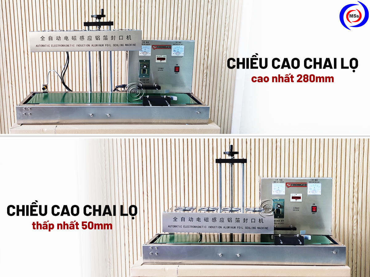 Chiều cao chai lọ máy dán màng seal lgyf-2100b