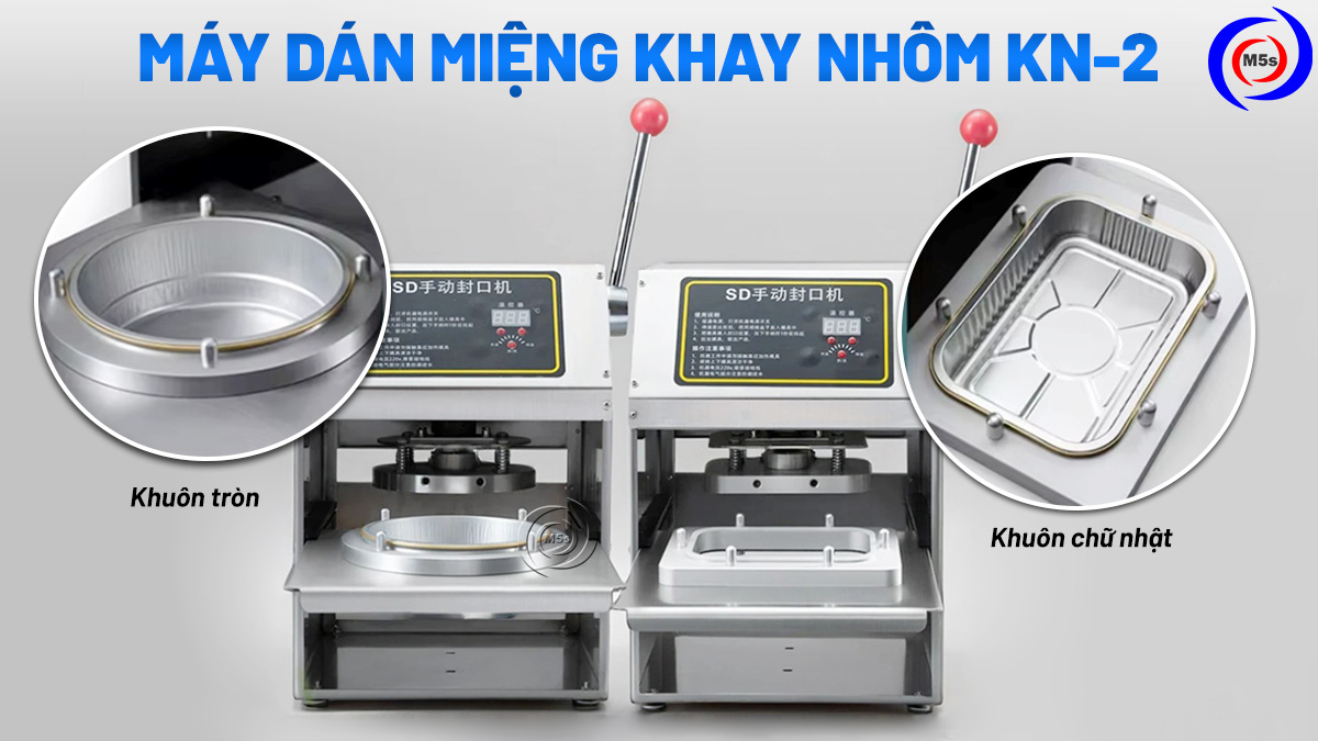 Máy dán miệng khay nhôm KN-2 Máy dán miệng khay nhôm KN-2
