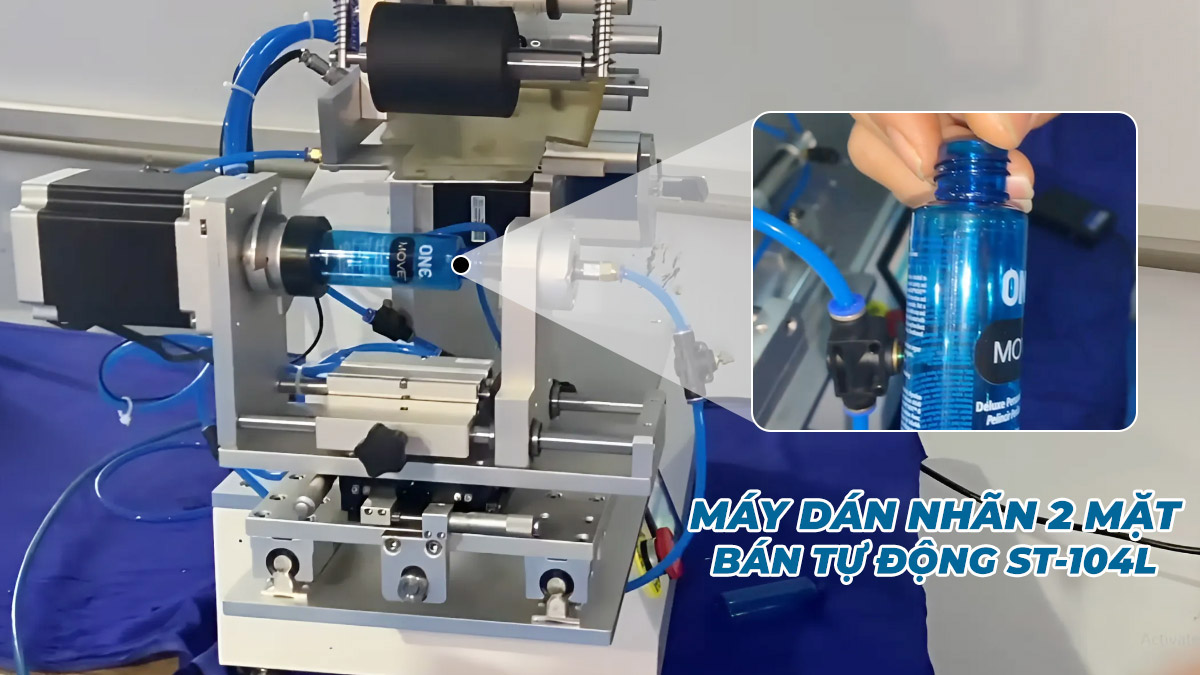 máy dán nhãn bán tự động ST-104L