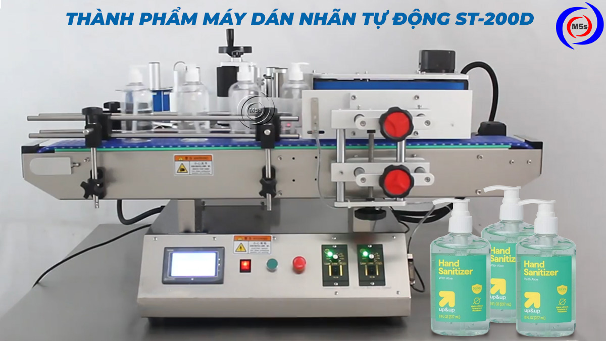 thành phẩm máy dán nhãn decal tự động ST-200D