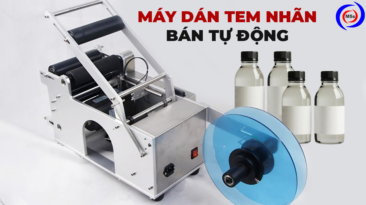 Máy dán nhãn bán tự động