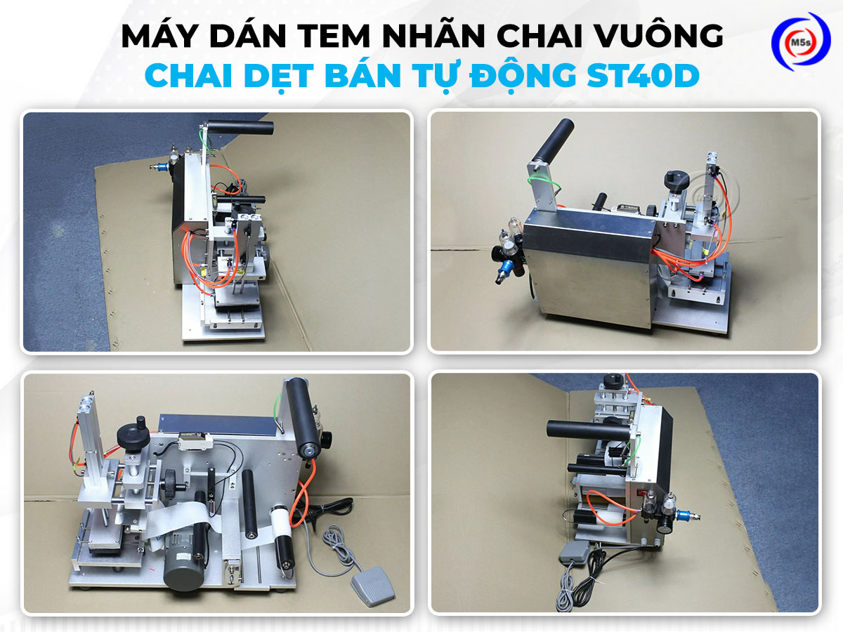 Máy dán nhãn decal bán tự động ST-40D
