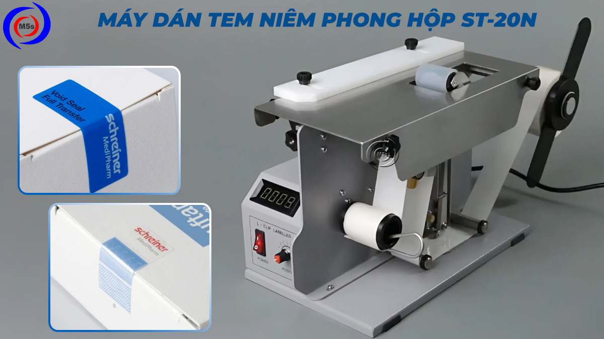 máy dán tem niêm phong miệng hộp ST-20N máy dán tem niêm phong miệng hộp ST-20N