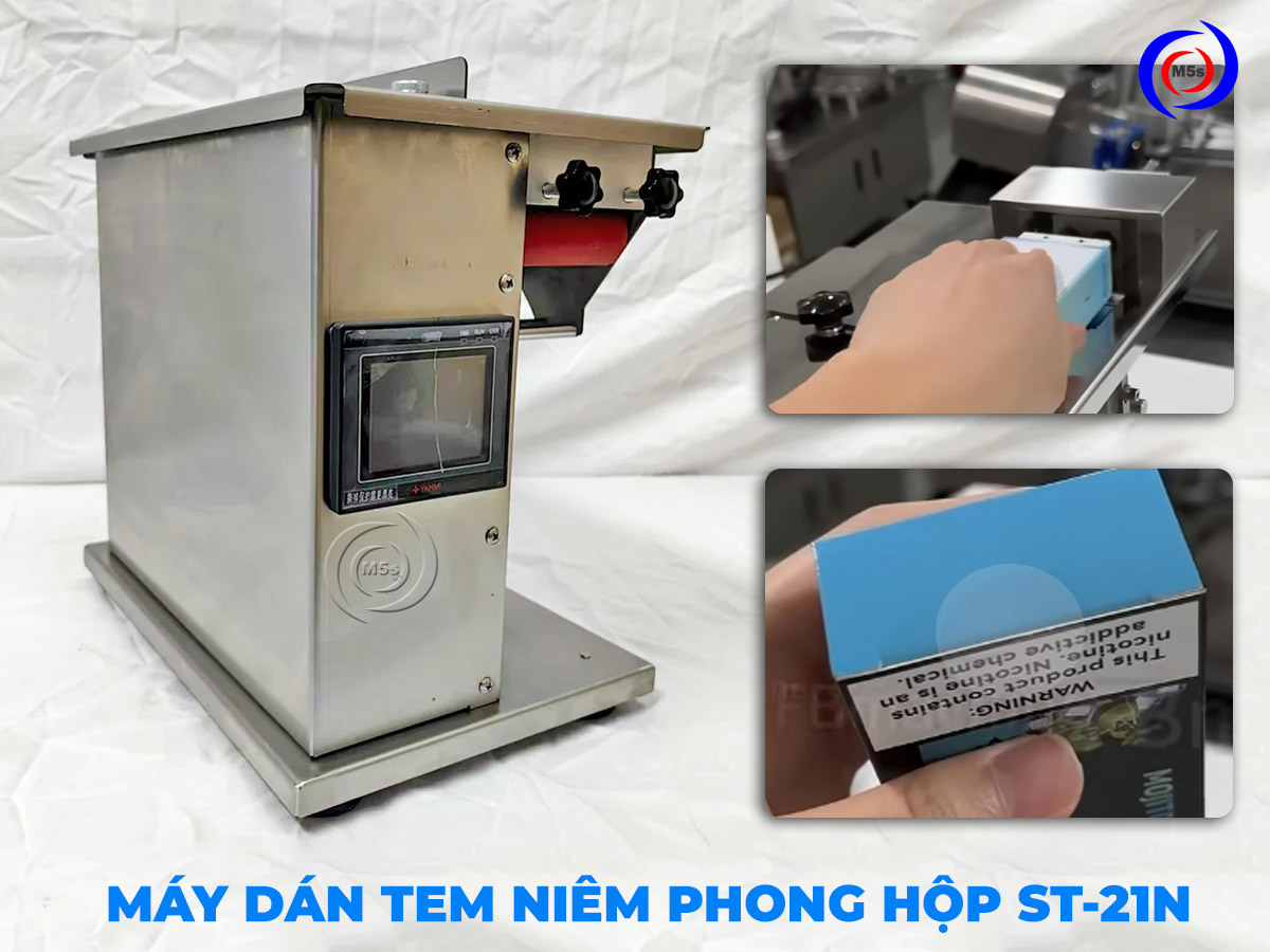 máy dán tem niêm phong hộp ST-21N máy dán tem niêm phong hộp ST-21N