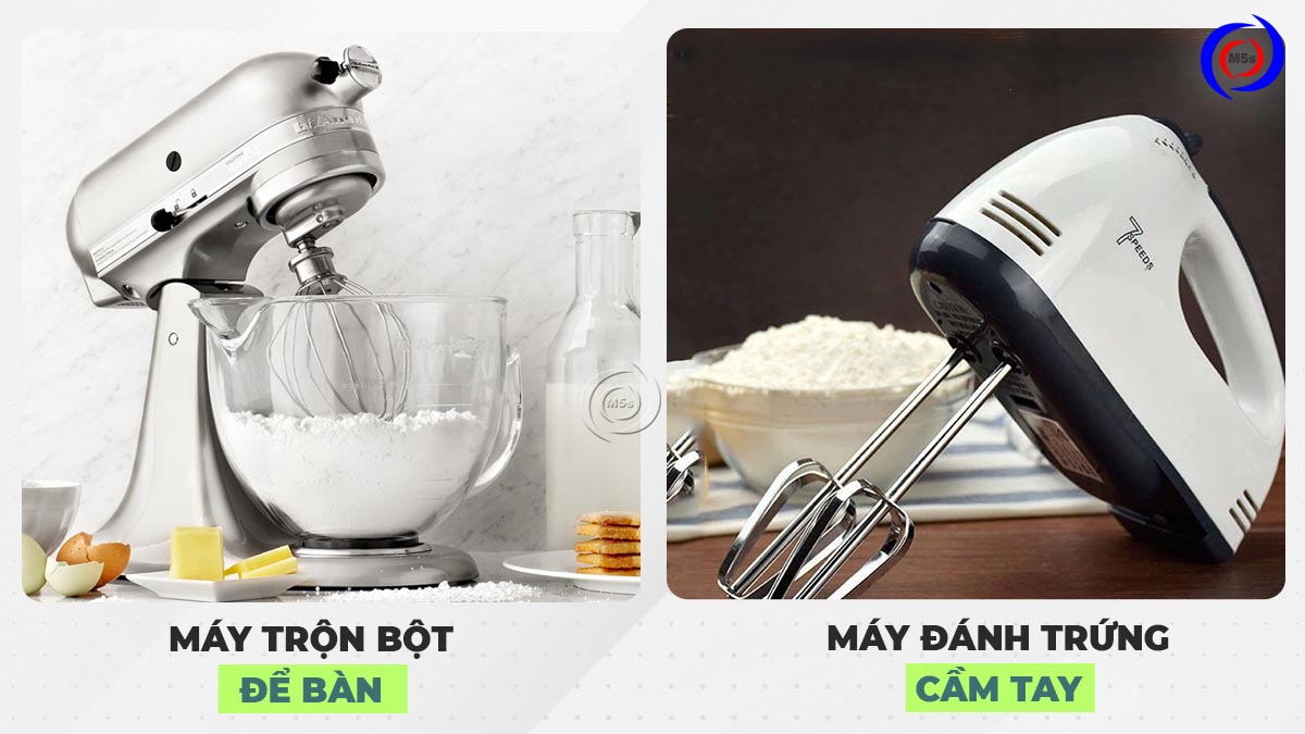 Máy trộn bột để bàn và máy đánh trứng cầm tay