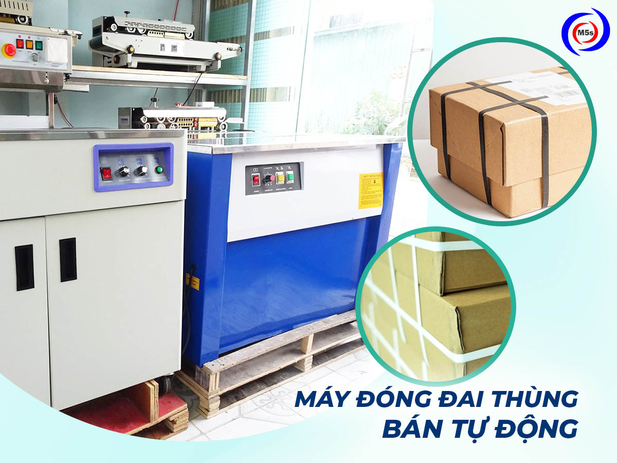 Máy đóng đai bán tự động