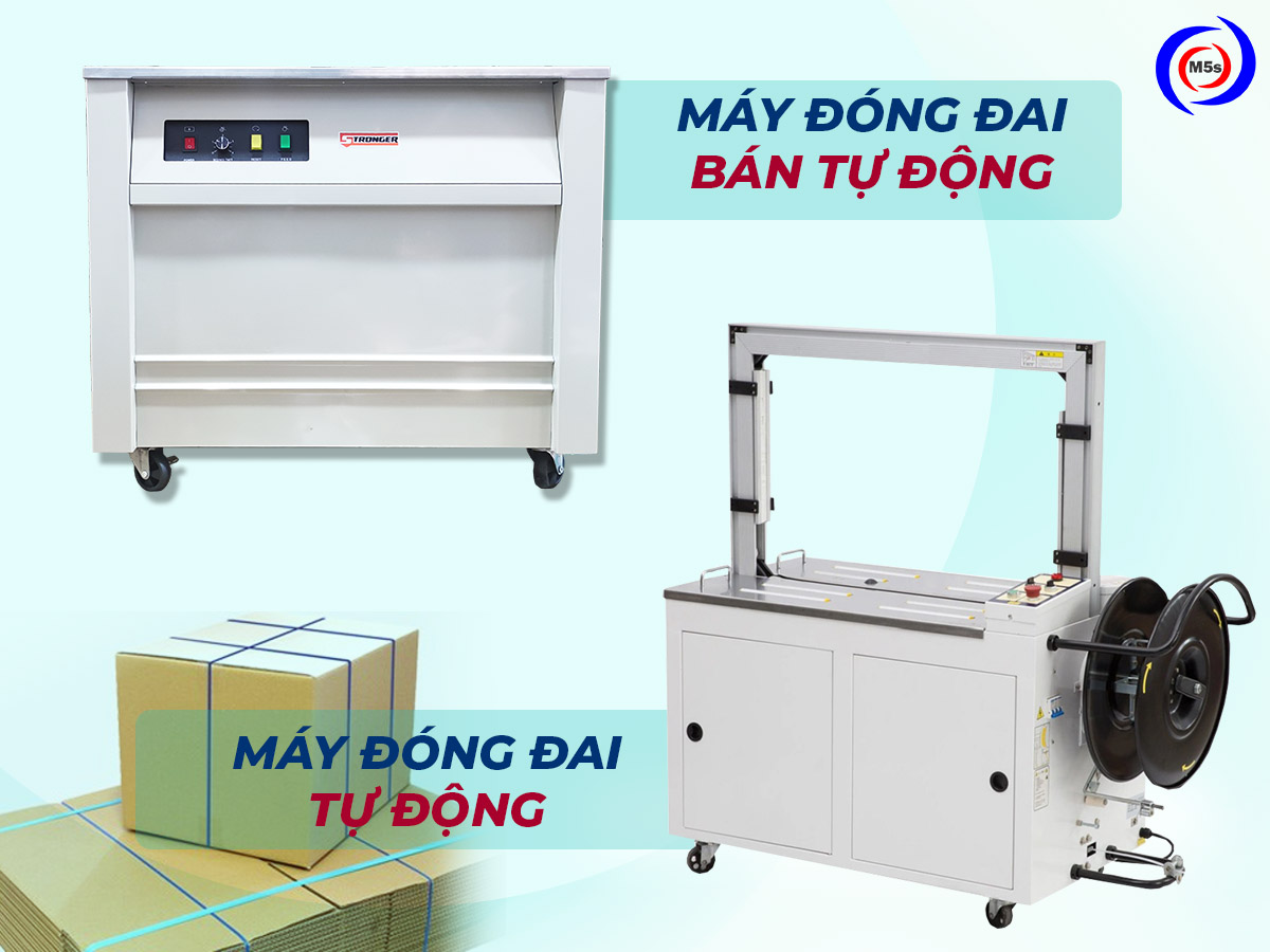 Máy đóng đai tự động và bán tự động