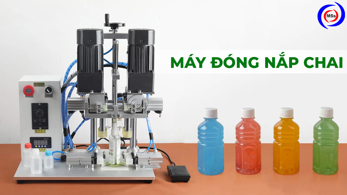 Máy đóng nắp chai và thành phẩm