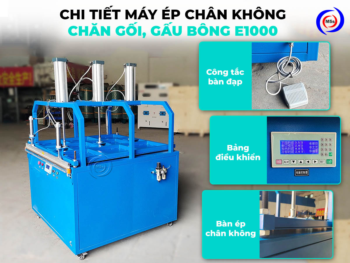 máy ép hút chân không chăn gối, gấu bông E1000