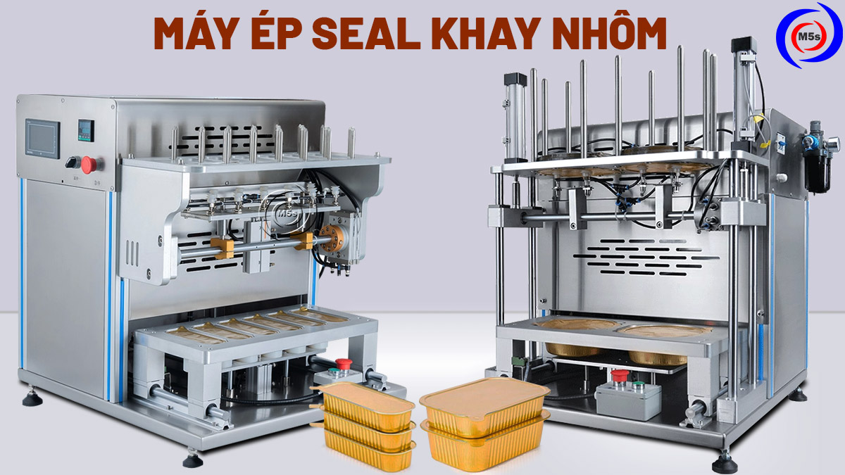Máy ép seal khay nhôm Máy ép seal khay nhôm
