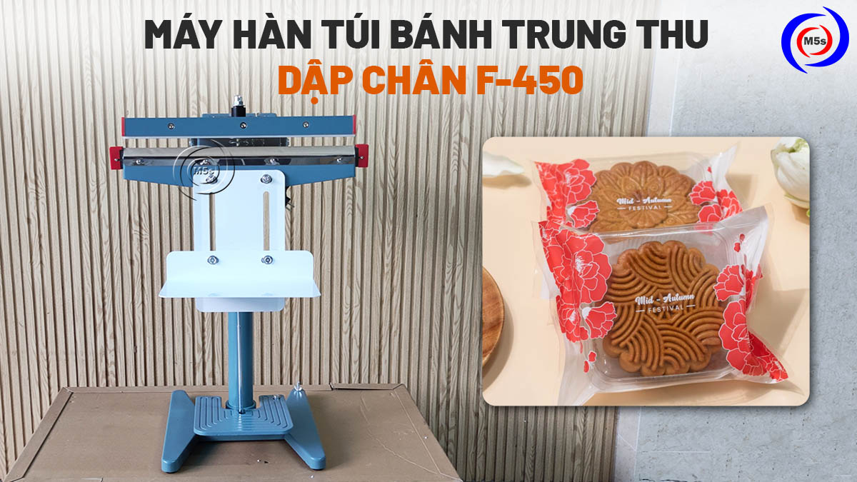Máy hàn túi bánh trung thu dập chân F-450