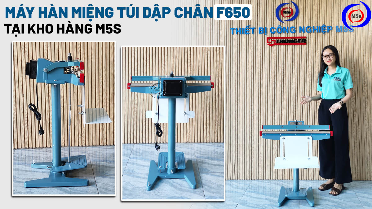 Máy hàn miệng túi dập chân Stronger F-650 tại M5s