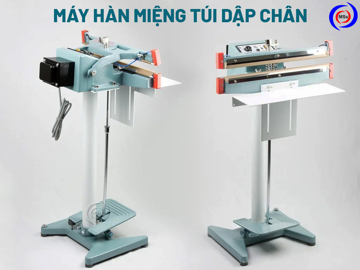 máy hàn miệng túi dập chân