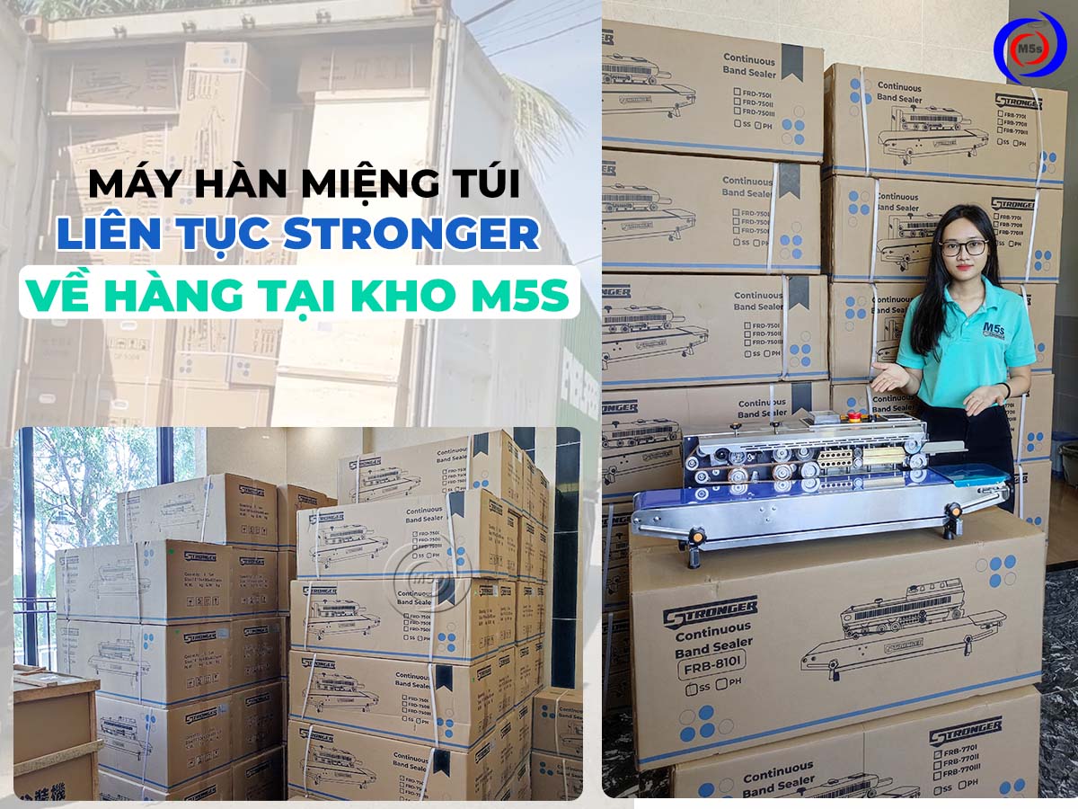 máy hàn túi liên tục có in date Stronger FRB-810 tại kho M5s máy hàn túi liên tục có in date Stronger FRB-810 tại kho M5s