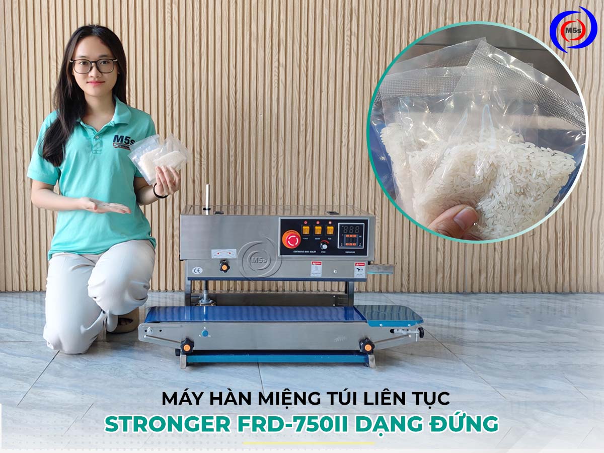 Máy hàn miệng túi liên tục dạng đứng Stronger FRD-750II