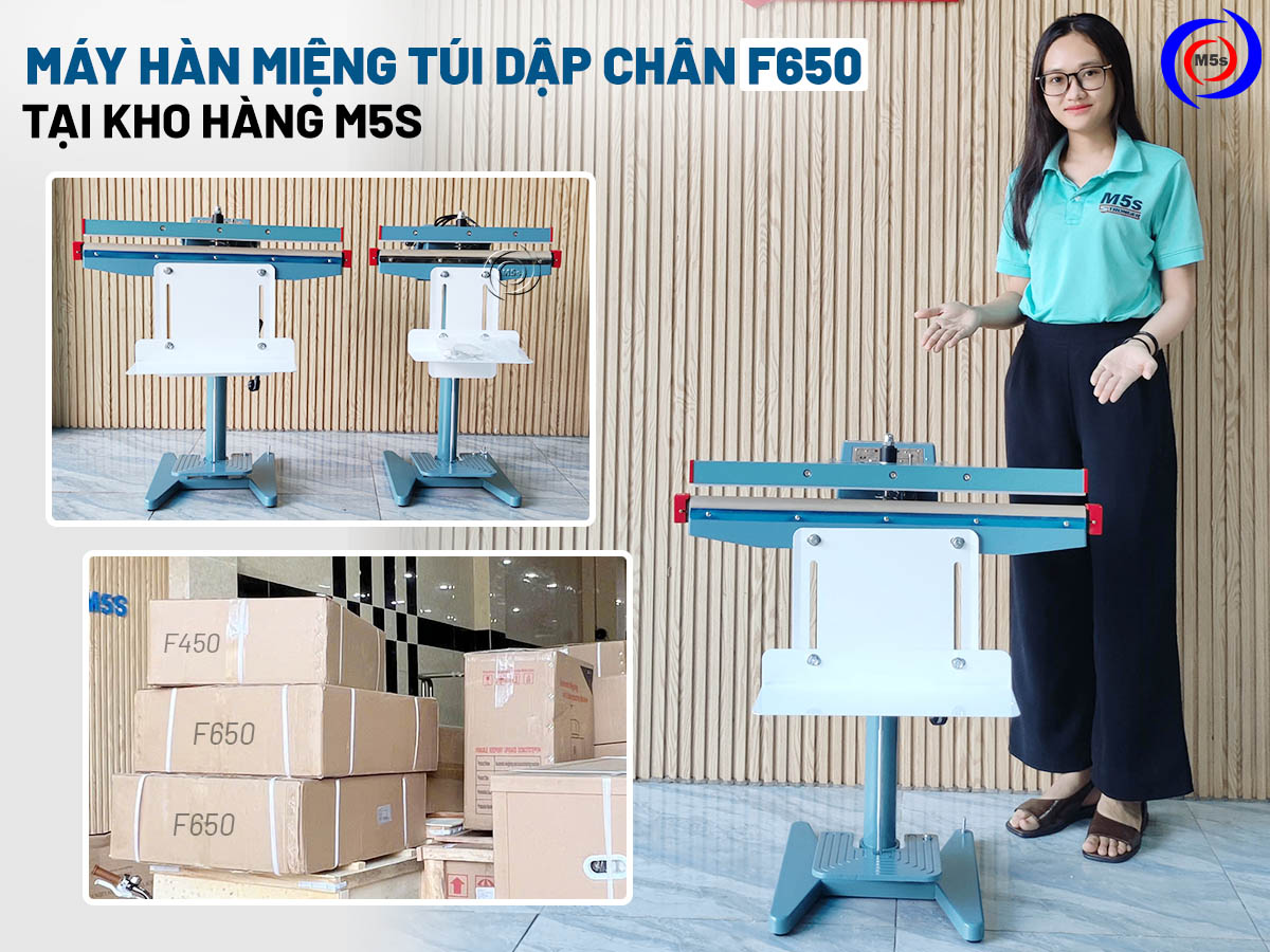 Máy hàn túi dập chân tại kho M5s