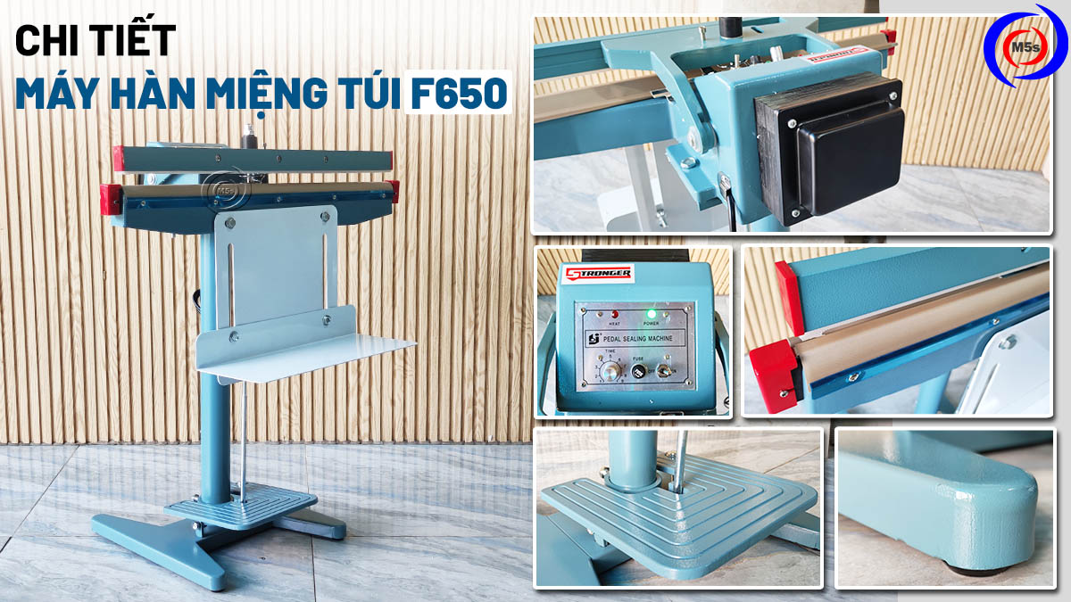 Máy hàn miệng túi dập chân Stronger F-650