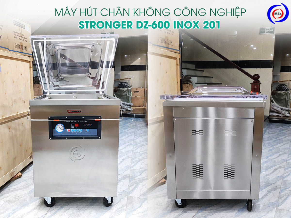 Máy hút túi chân không công nghiệp DZ-600 inox 201