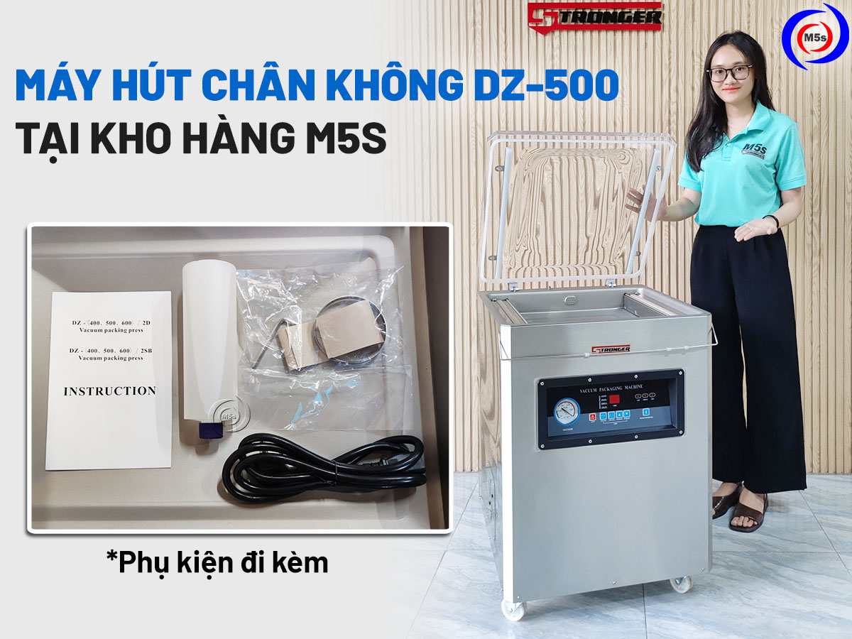 Phụ kiện đi kèm của máy hút chân không DZ-500 inox 304